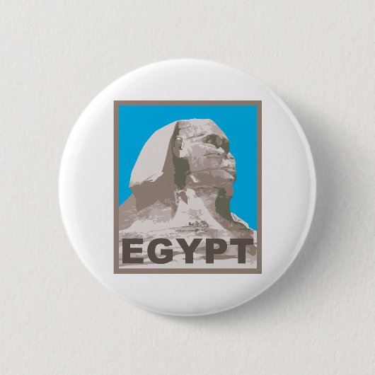 Egypte Sphinx Ronde Button 5,7 Cm (Voorkant)