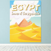 Egypte - Startpagina van de reisposter Pyramids Canvas Afdruk (Insitu (Houten vloer))