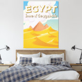 Egypte - Startpagina van de reisposter Pyramids Canvas Afdruk (Insitu (Slaapkamer))