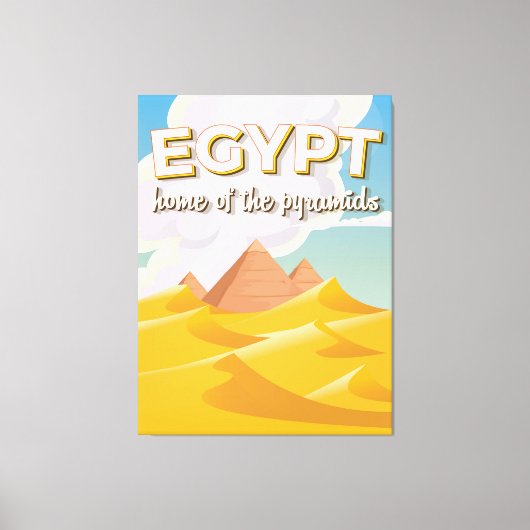 Egypte - Startpagina van de reisposter Pyramids Canvas Afdruk (Voorkant)