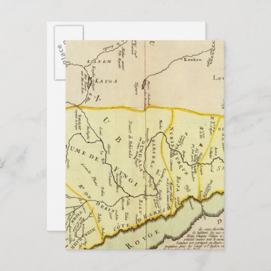 Egypte, Sudan Briefkaart (Voorkant / Achterkant)