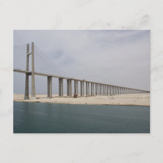 Egypte, Suezkanaal. Vredesbrug oftewel Vrede Briefkaart (Voorkant)