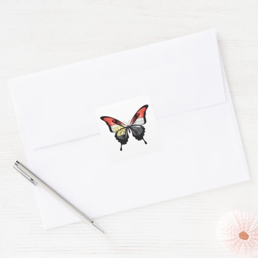 Egypte Swallowtail Vlinder Vlag Sticker (Envelop)