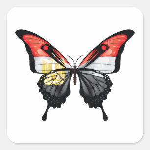 Egypte Swallowtail Vlinder Vlag Sticker