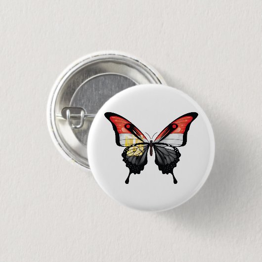 Egypte Swallowtail Vlinder Vlag Sticker Ronde Button 3,2 Cm (Voorkant /achterkant)