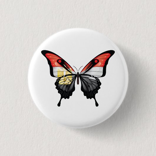 Egypte Swallowtail Vlinder Vlag Sticker Ronde Button 3,2 Cm (Voorkant)
