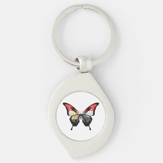 Egypte Swallowtail Vlinder Vlag Sticker Sleutelhanger (Voorkant)