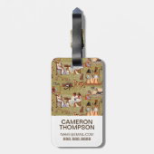 Egypte | Symbolen Patroon Bagagelabel (Achterkant verticaal)