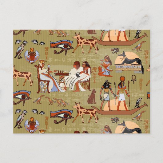 Egypte | Symbolen Patroon Briefkaart (Voorkant)
