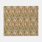 Egypte | Symbolen Patroon Fleece Deken (Voorkant (Horizontaal))