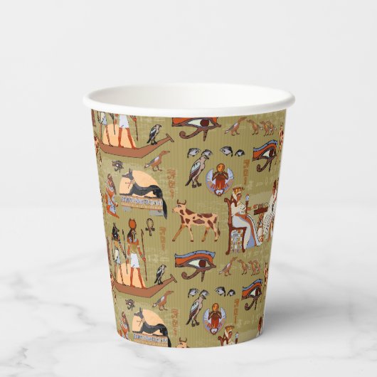 Egypte | Symbolen Patroon Papieren Bekers (Achterkant)