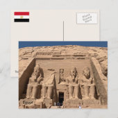 Egypte, The Great Temple of Ramses II, Abu Simbel Briefkaart (Voorkant / Achterkant)