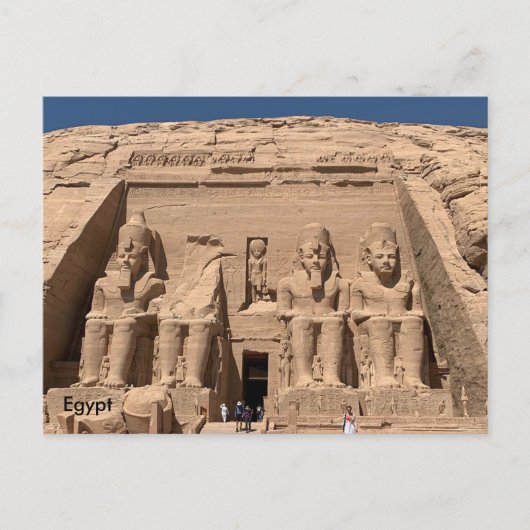 Egypte, The Great Temple of Ramses II, Abu Simbel Briefkaart (Voorkant)