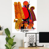 Egypte, traditionele kunst, woekerreizen poster (Thuiskantoor)