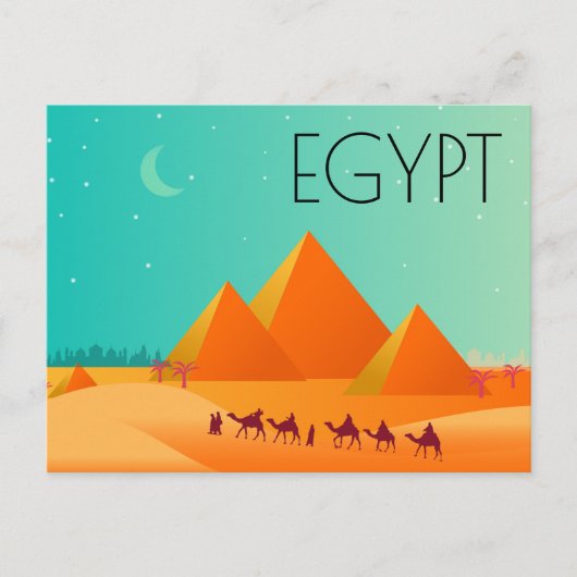 EGYPTE TRAVEL BRIEFKAART (Voorkant)