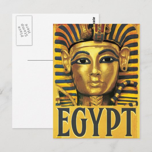 Egypte - Tutankhamun Briefkaart (Voorkant / Achterkant)