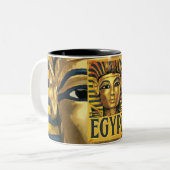 Egypte - Tutankhamun Tweekleurige Koffiemok (Voorkant links)