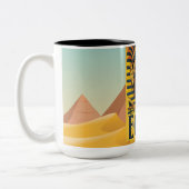 Egypte - Tutankhamun Tweekleurige Koffiemok (Links)