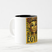 Egypte - Tutankhamun Tweekleurige Koffiemok (Voorkant links)