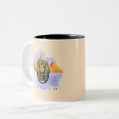 egypte tweekleurige koffiemok (Voorkant links)