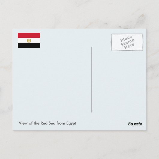 Egypte Uitzicht van het Rode Zee uit Egypte Briefkaart (Achterkant)