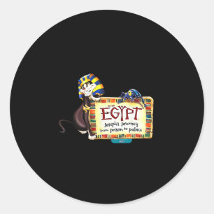 Egypte Vbs 2025 Joseph's Reis Vbs God Christelijk Ronde Sticker