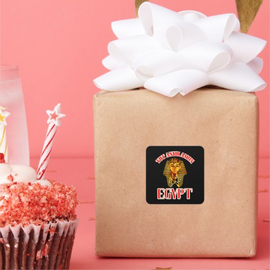EGYPTE VIERKANTE STICKER (Feest)