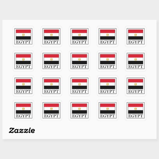 Egypte Vierkante Sticker (Vel)