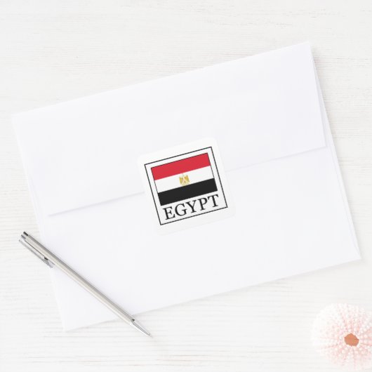 Egypte Vierkante Sticker (Envelop)