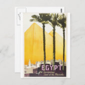Egypte Vintage Travel briefkaart (Voorkant / Achterkant)
