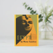 Egypte - Vintage Travel Poster Art Briefkaart (Staand voorkant)