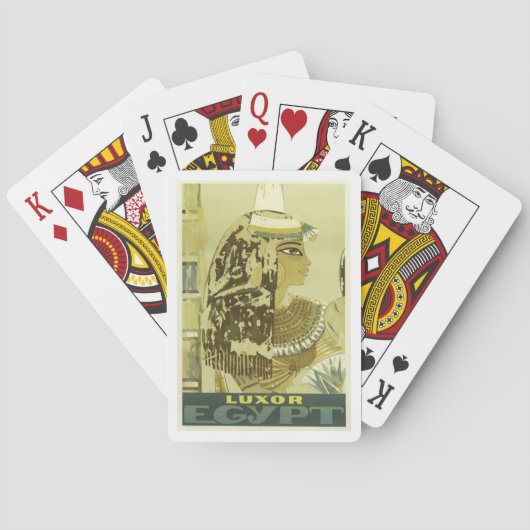 Egypte Vintage Travel Poster Pokerkaarten (Achterkant)
