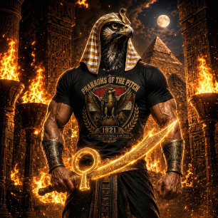 Egypte Vintage Voetbal Crest Pharaohs of the Pitch T-shirt