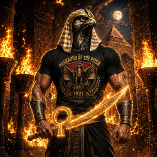 Egypte Vintage Voetbal Crest Pharaohs of the Pitch T-shirt