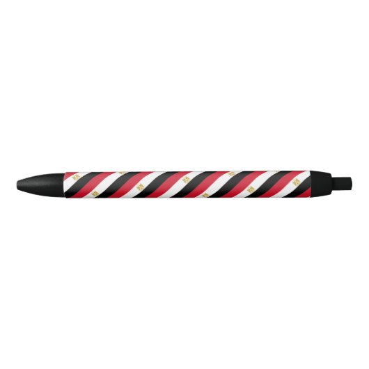 Egypte Vlag Balpen Zwarte Inkt Pen (Voorkant)