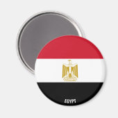 Egypte vlag charmant patriotticum magneet (Voorkant / Achterkant)