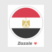 Egypte Vlag Ronde Sticker (Vel)