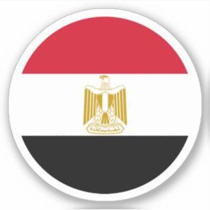 Egypte Vlag Ronde Sticker