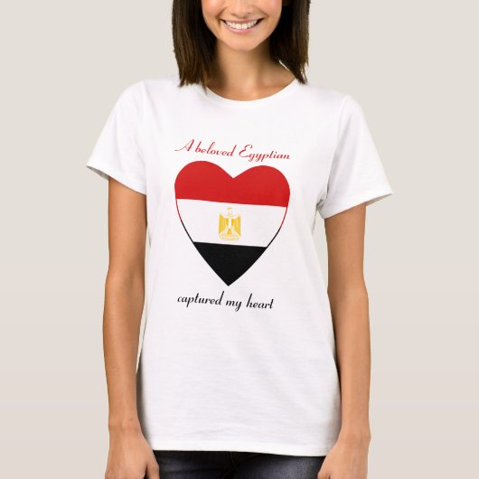 Egypte Vlaggenliefje T-Shirt (Voorkant)