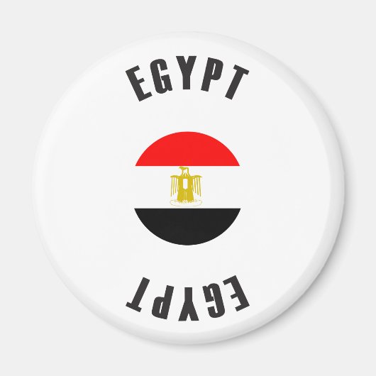 Egypte Vlaggenwiel Magneet (Voorkant)