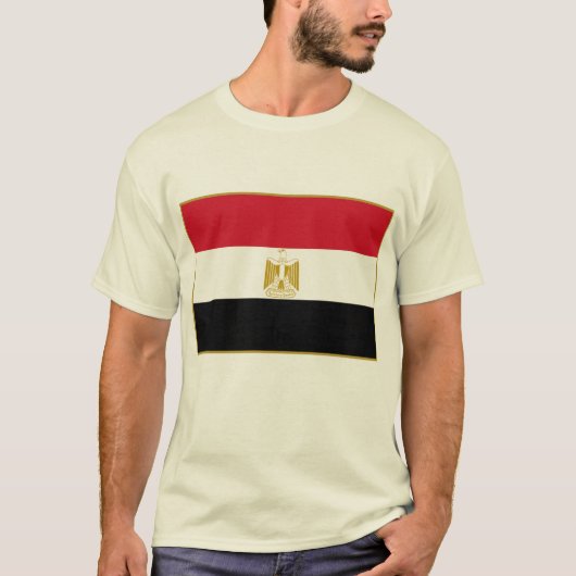 EGYPTE-vlagoverhemden, Mokken, Buttonnen T-shirt (Voorkant)