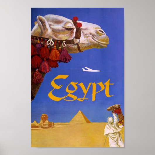 Egypte. Vlieg TWA (1960) vintage Poster (Voorkant)