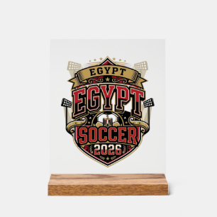 Egypte Voetbal 2026 Voetbal Vet Land Typografie G Acryl Bord