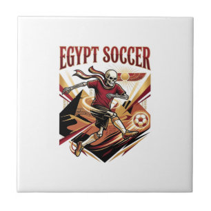 Egypte Voetbal Skelet Aanvaller Naties Premium Spo Tegeltje