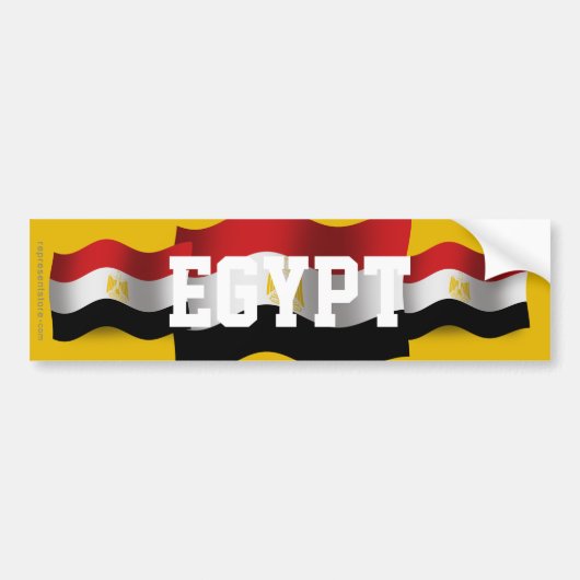 Egypte Wavevlag Bumpersticker (Voorkant)