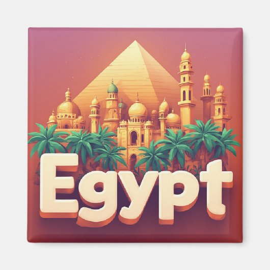 Egypte Wereldreiziger Magneet (Voorkant)