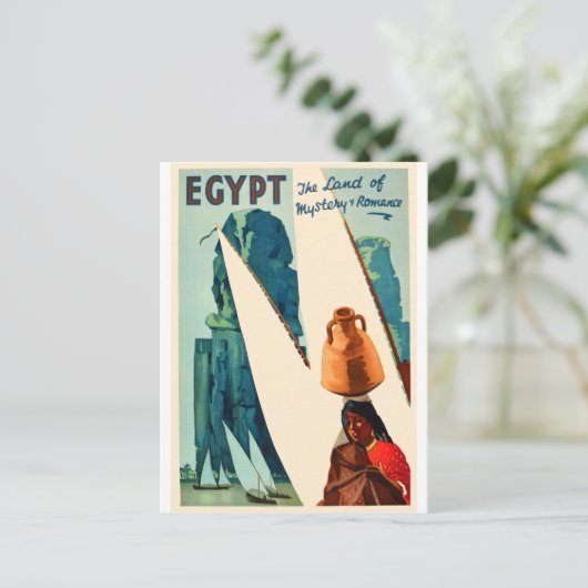 Egypte, zeilen op de Nail River Briefkaart (Staand voorkant)