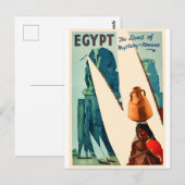 Egypte, zeilen op de Nail River Briefkaart (Voorkant / Achterkant)