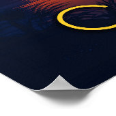 Egypte Zonsondergang: Piramides en de Nijl Poster (Hoek)