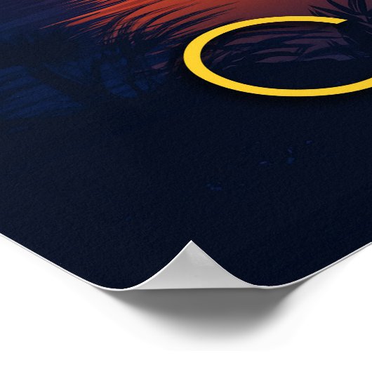 Egypte Zonsondergang: Piramides en de Nijl Poster (Hoek)